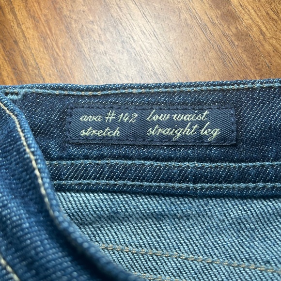 Citizens of Humanity Jeans Women's 27 Blue Ava Stretch Low Waist Straight Leg - Picture 6 of 8